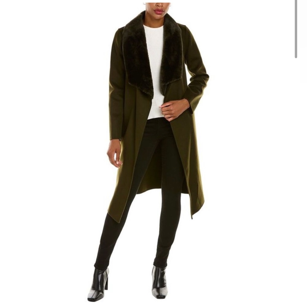 Perfect for Fall: Mackage Womens  Sybil Wool & Leather Coat NWT size XS